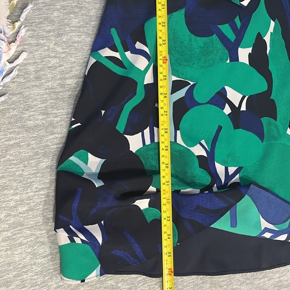 Anna Taylor Elegant Blue and Green Patterned Dress size 2 - Picture 8 of 10